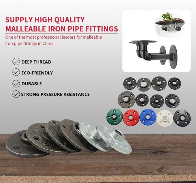 DELLOK 1/2' 3/4" Bsp الأنابيب الحديدية قابلة للتلاعب الأنثوية ذات الخيوط 2