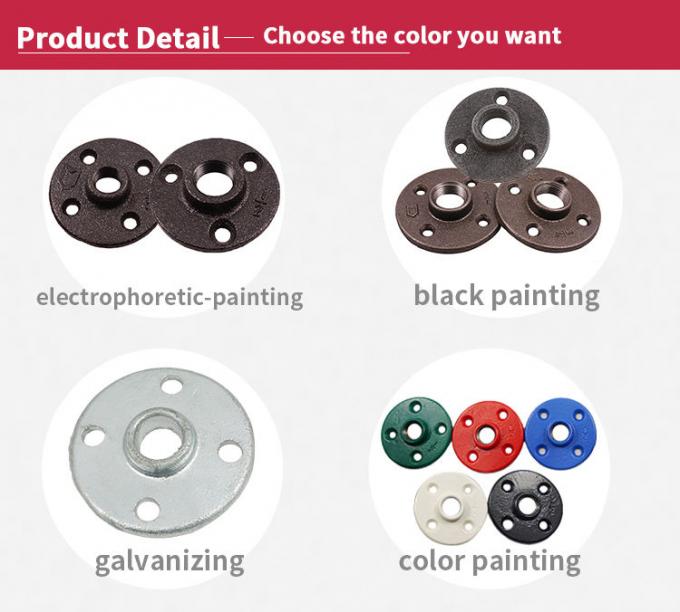 DELLOK 1/2' 3/4" Bsp الأنابيب الحديدية قابلة للتلاعب الأنثوية ذات الخيوط 0