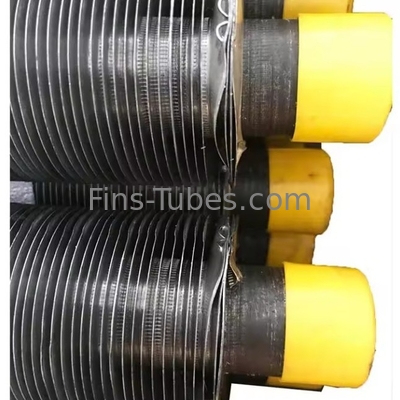 شراء DELLOK درجة حرارة أنبوب زعانف الفولاذ الكربوني مع زعانف النحاس المعدنية 0.3-1.2mm 2.5-20mm المسافة online manufacture