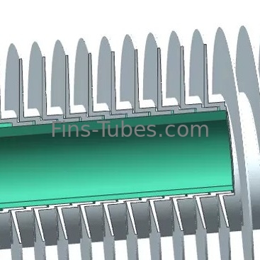 شراء DELLOK الهواء تبرد نوع L من الفولاذ المقاوم للصدأ 0.6 ملم أنبوب ذو ريش محوري online manufacture